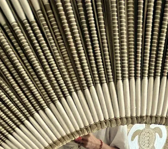 Rattan-Spiegel XL Matahari Ø100 — Foto 1