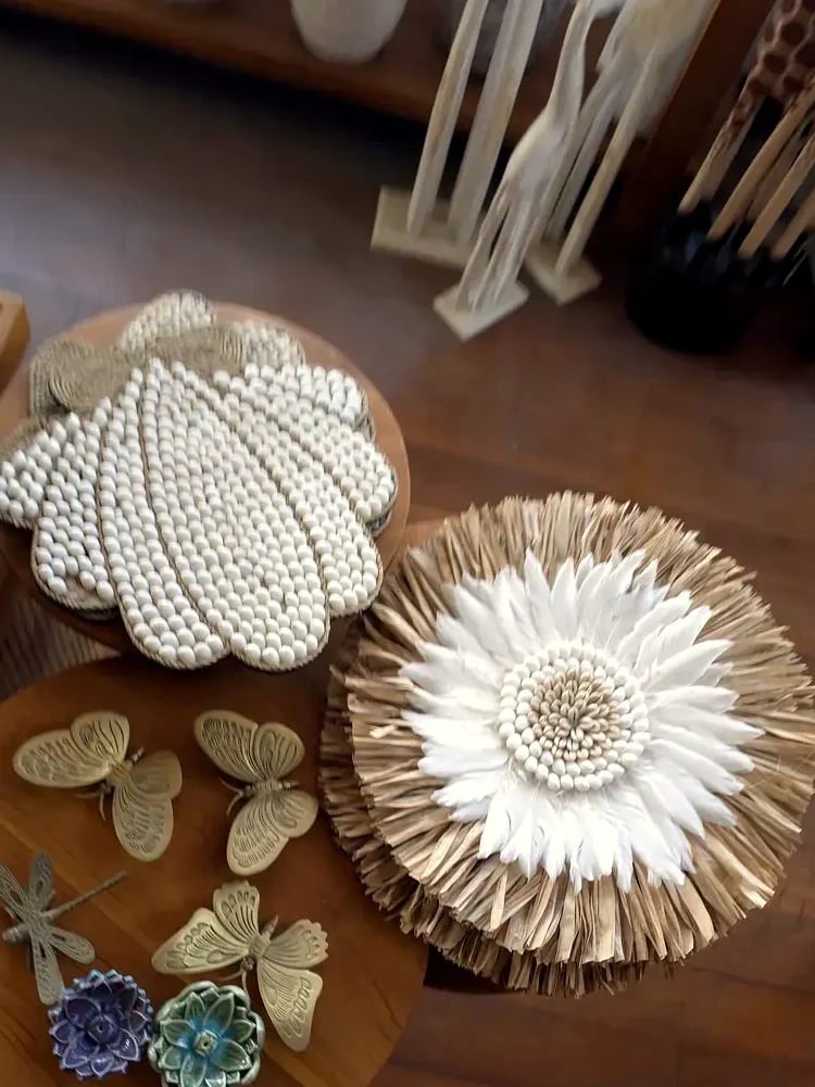 Capiz shell coasters (set) — photo 1